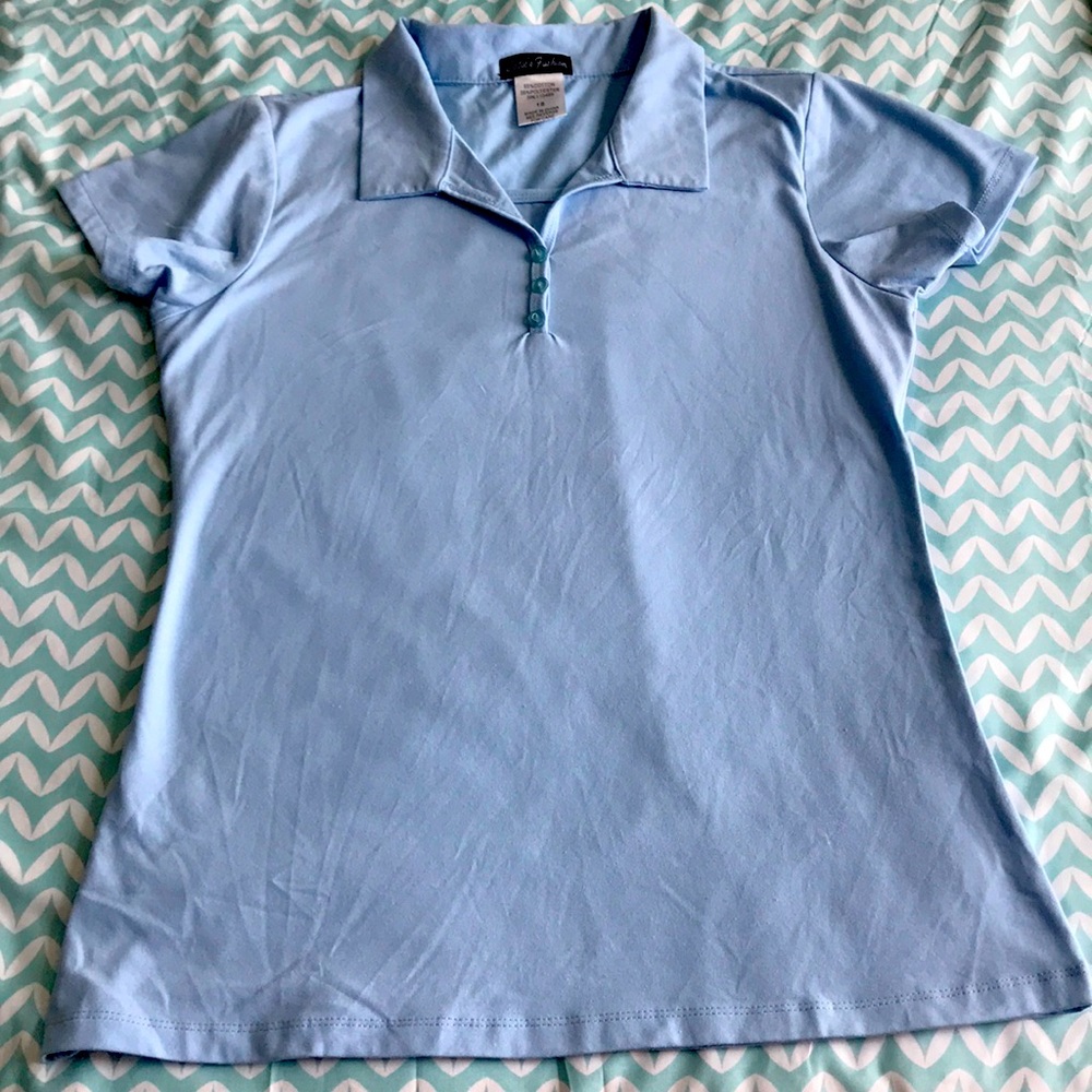 Girls light blue polo